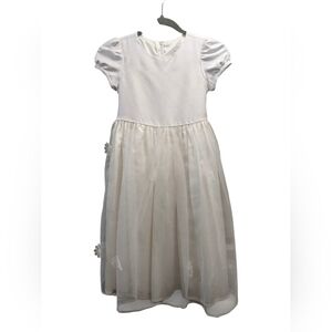Talbots Kids Girls White Special Occasion Formal Dress Size 8